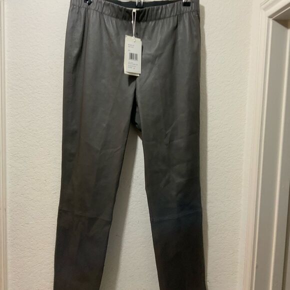 New with tags LAFAYETTE 148 NEW YORK Murray Skinny Leather Pants - Deep Rock - Picture 4 of 12